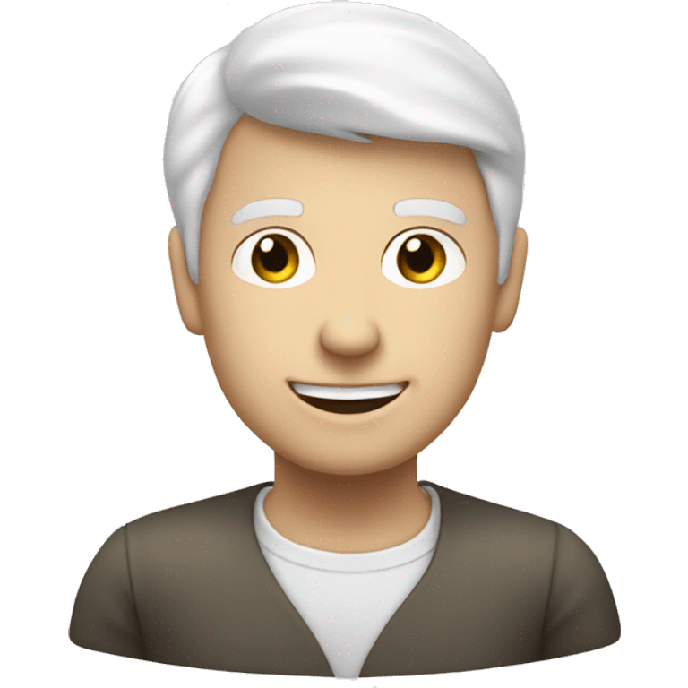 a white-skinned Personal mentor for the development of soft skills with a tablet in his hands emoji