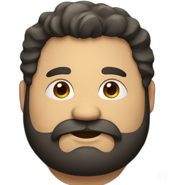 A fat man with a black beard emoji