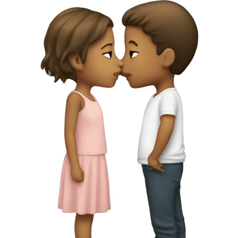 Boy and girl kiss emoji