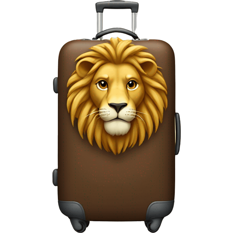 lion head on center of Luggage  emoji