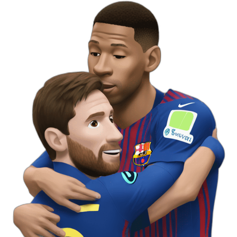 messi montando a mbappe emoji