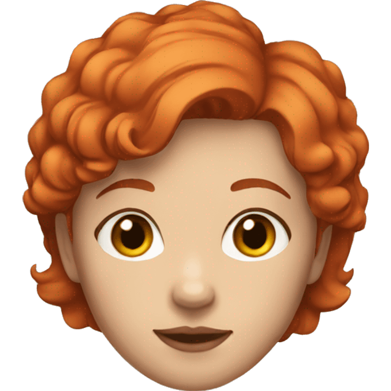 red-haired girl with short hair  emoji