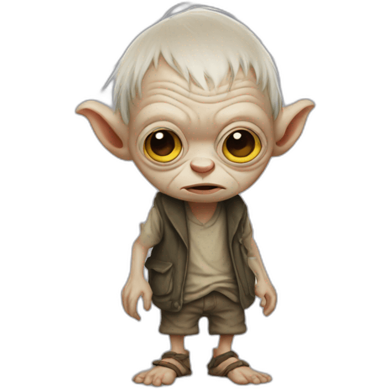 cute hipster gollum emoji