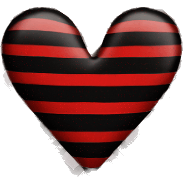 Red black stripe heart emoji