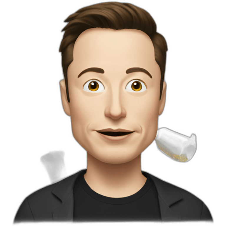 elon musk doing drugs, for educational purposes only, inclusiveness and positive, LGTBQ+ emoji