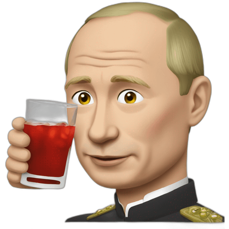 Putin drinking vodka emoji