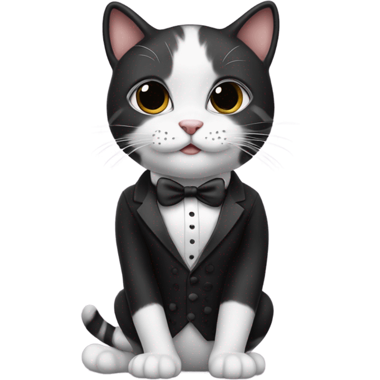 Tuxedo cat human baby emoji