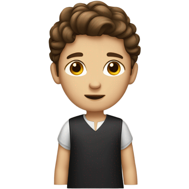 brown haired boy in dress emoji