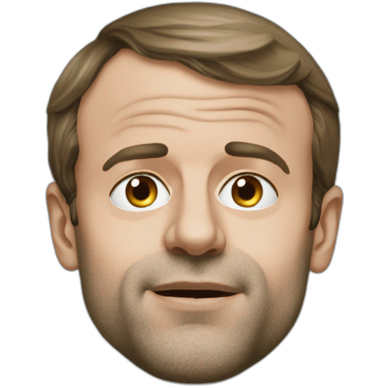 Emmanuel Macron with powder under  his nose emoji