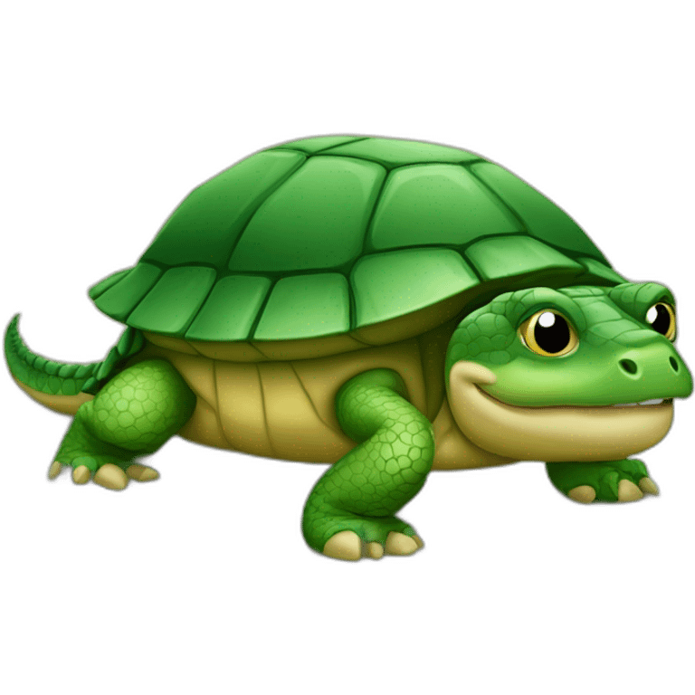 Tortue sur crocodile emoji