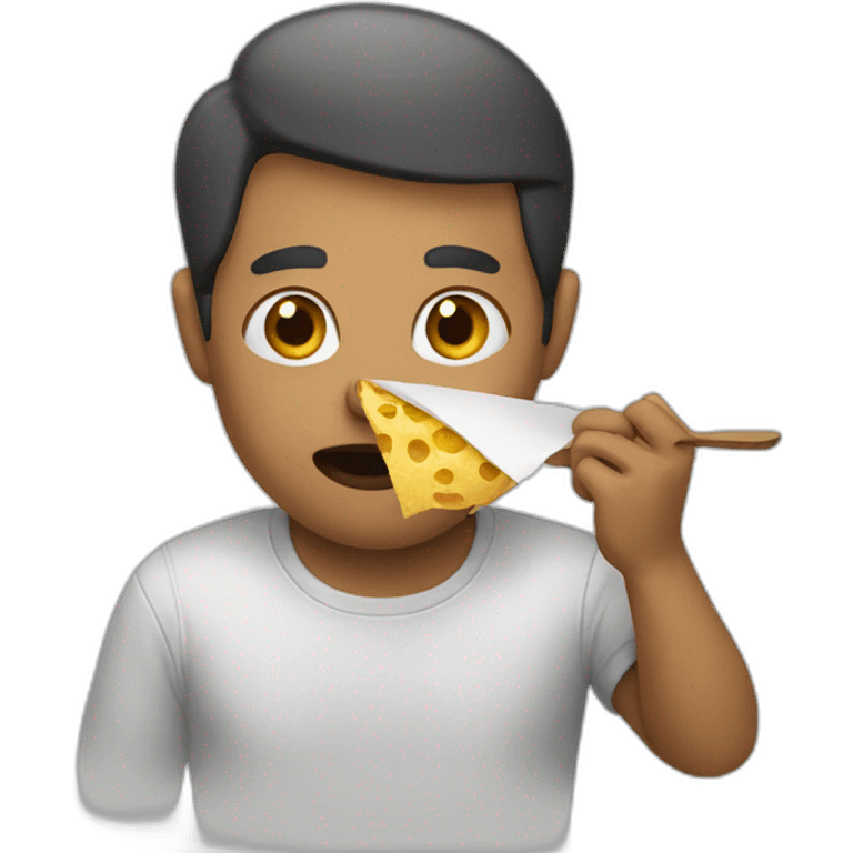 Man eating sheet emoji