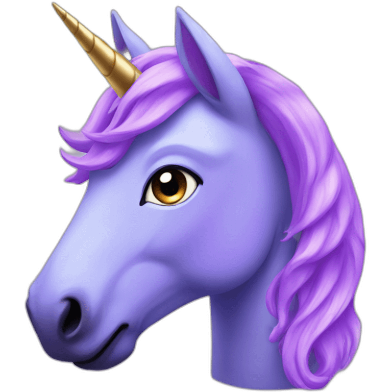 Purple unicorn emoji