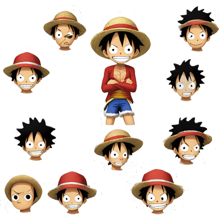 Monkey D Luffy in One Piece anime emoji