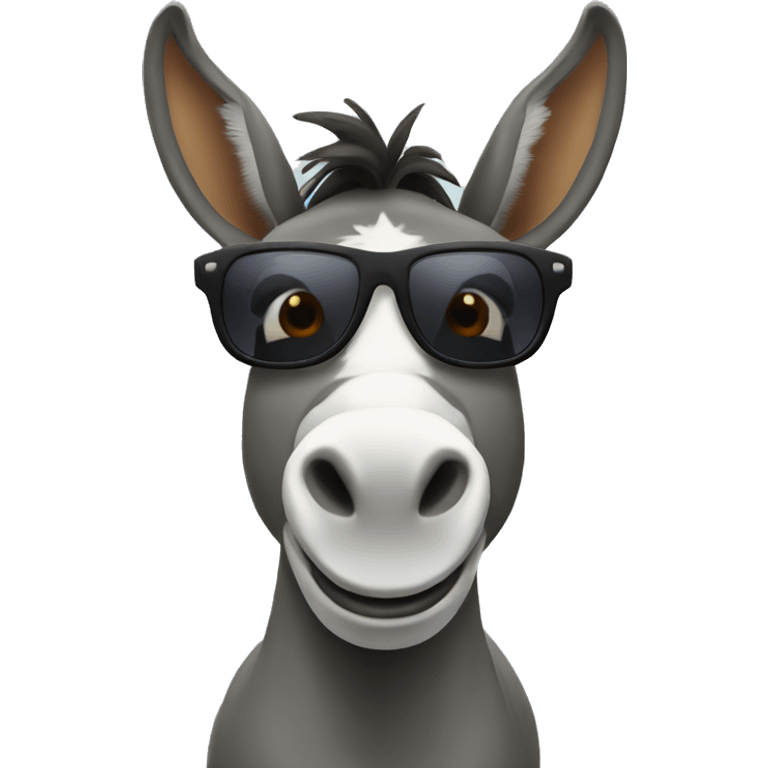 Donkey with sunglasses emoji