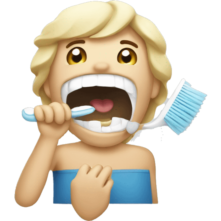 brushing teeth emoji