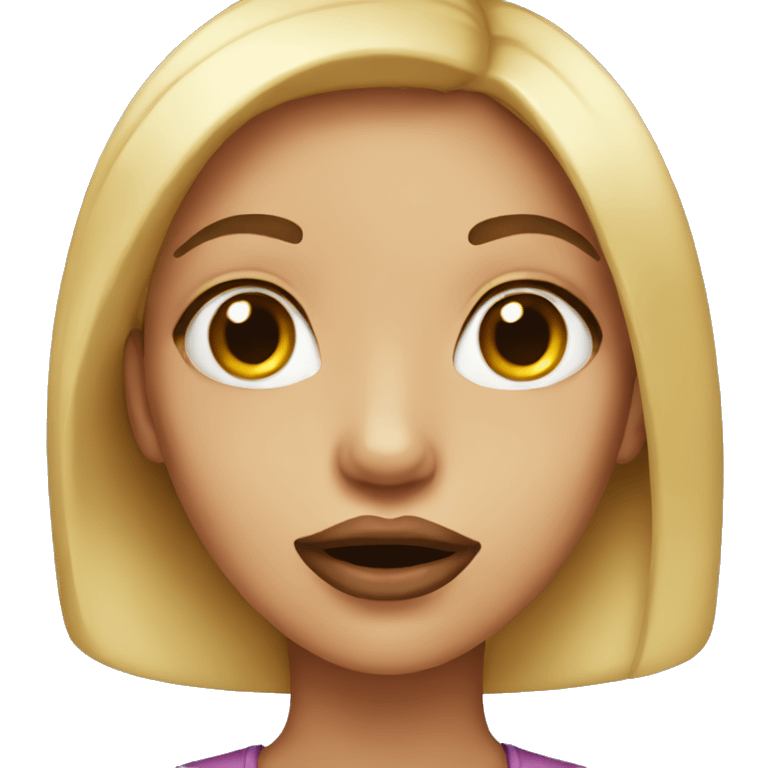 Girl with big lips emoji