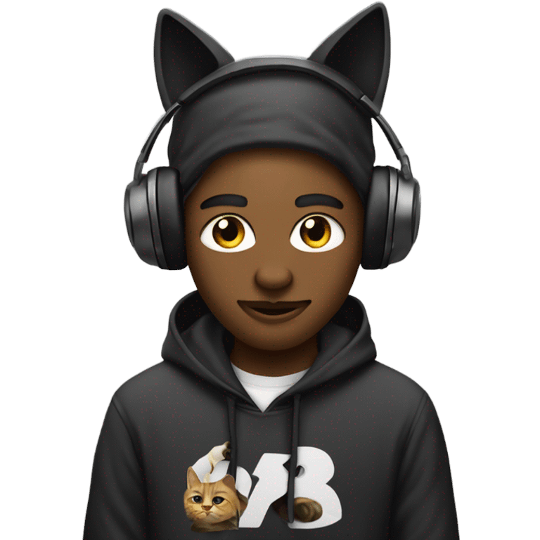 rapper playboicarti with cat ears and a tail emoji