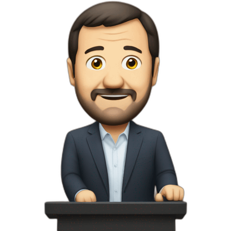 Matteo Salvini on stage emoji