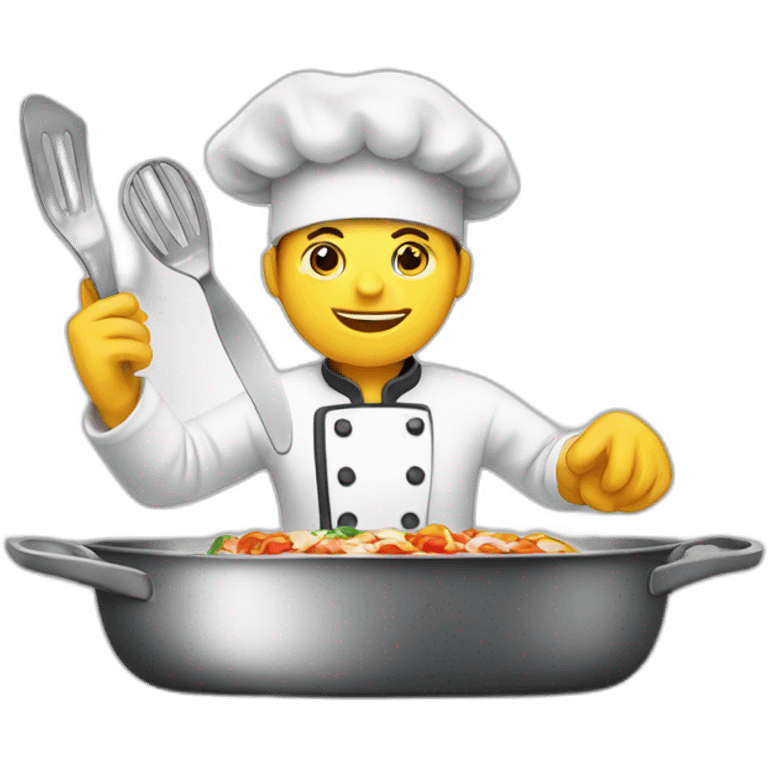 chef cooking plate emoji