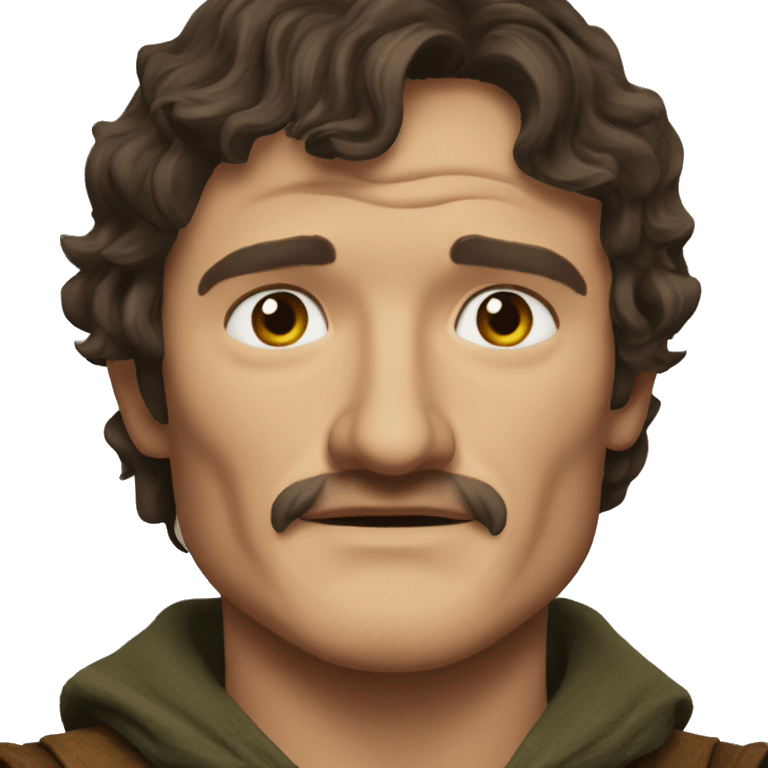 Pedro Pascal as a hobbit emoji