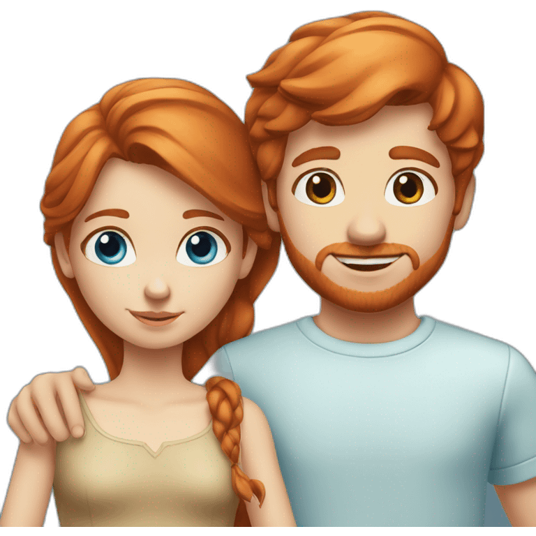 Redhead-blue-eyes-brother-and-sister emoji