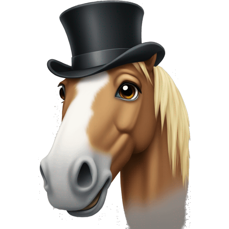 Horse with top hat  emoji