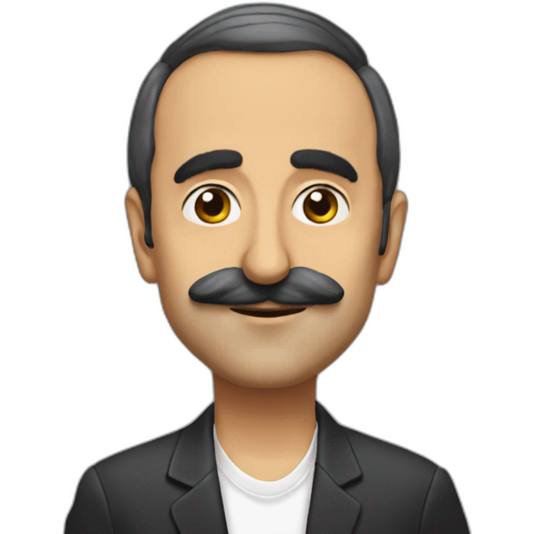 Eric zemmour doing a mustache emoji