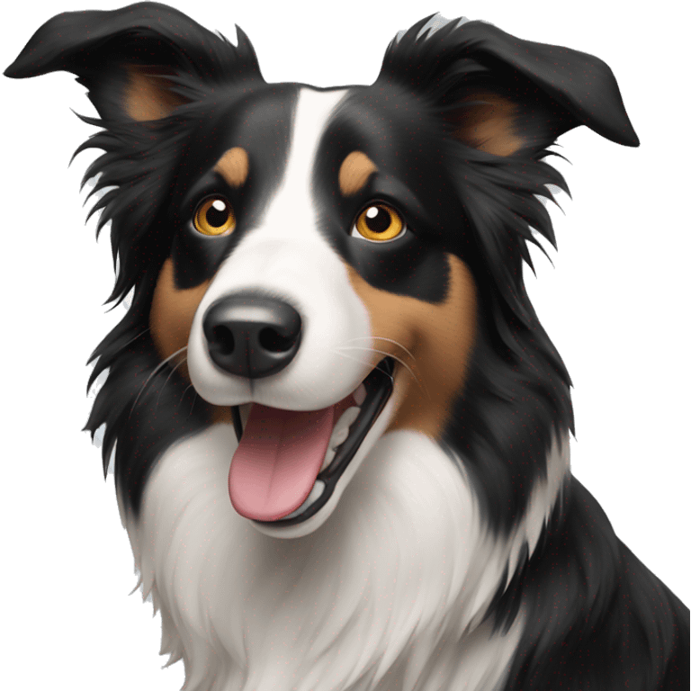 a happy border collie emoji