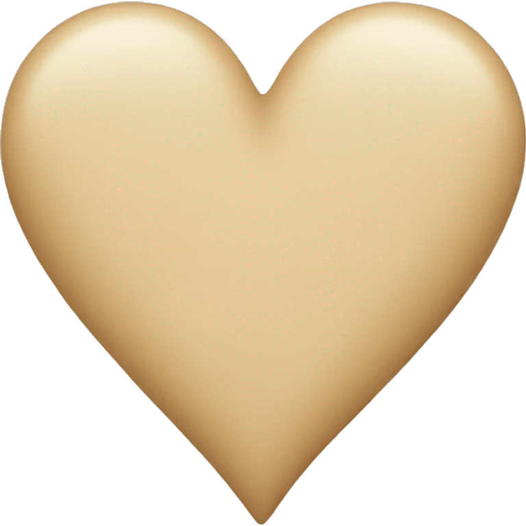 Beige soft heart emoji