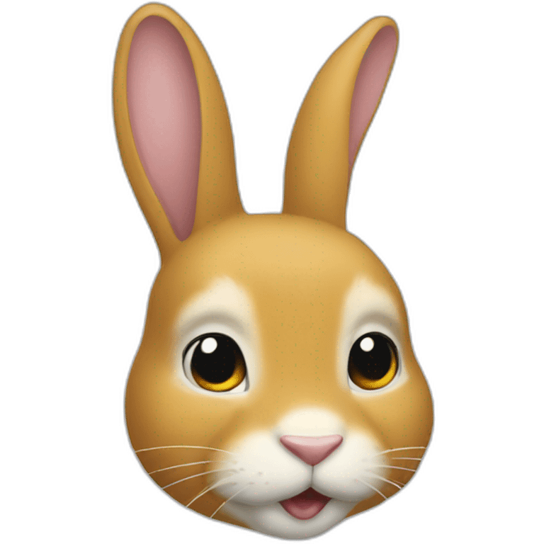 Lapin sur chat emoji