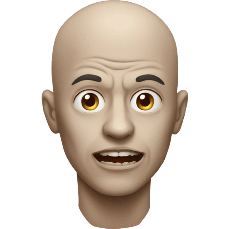 Scary bald creature emoji