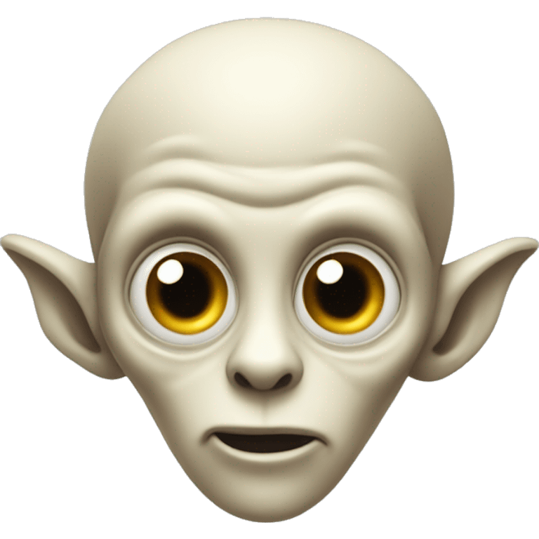 alien named oober schlort with big forehead and cheek bones emoji