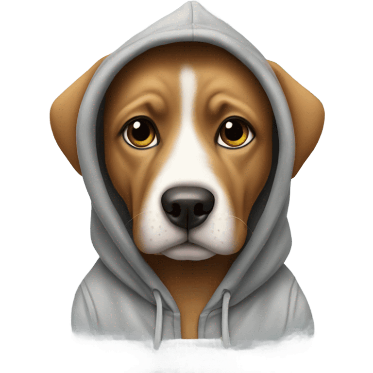 Dog wearing a hoodie  emoji