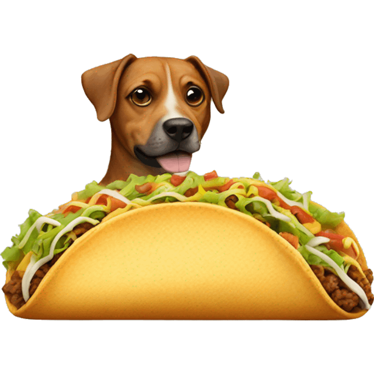 Dog with taco  emoji