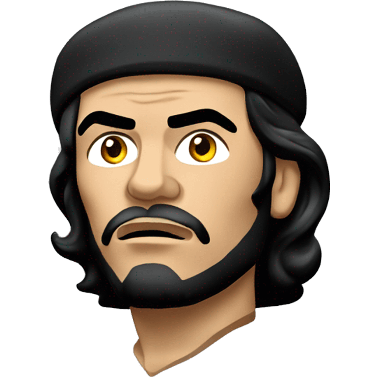 che guevara with a doubt face, and a hand in his face emoji