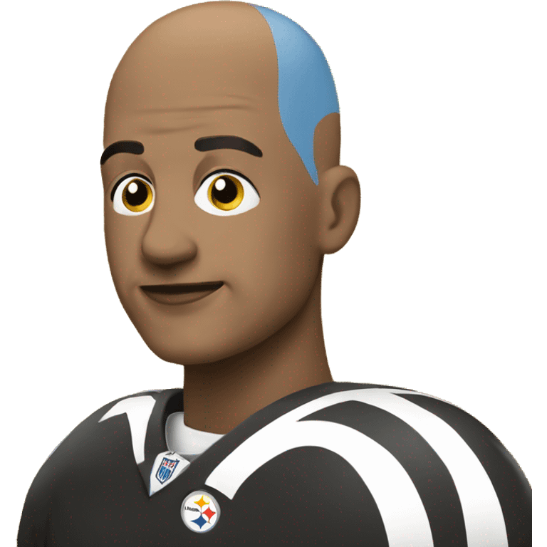 Bald Steelers fan emoji