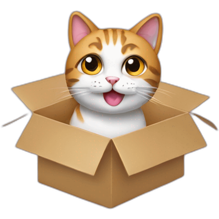 cat from gift box emoji