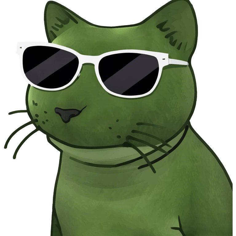 Cat with sunglasses emoji