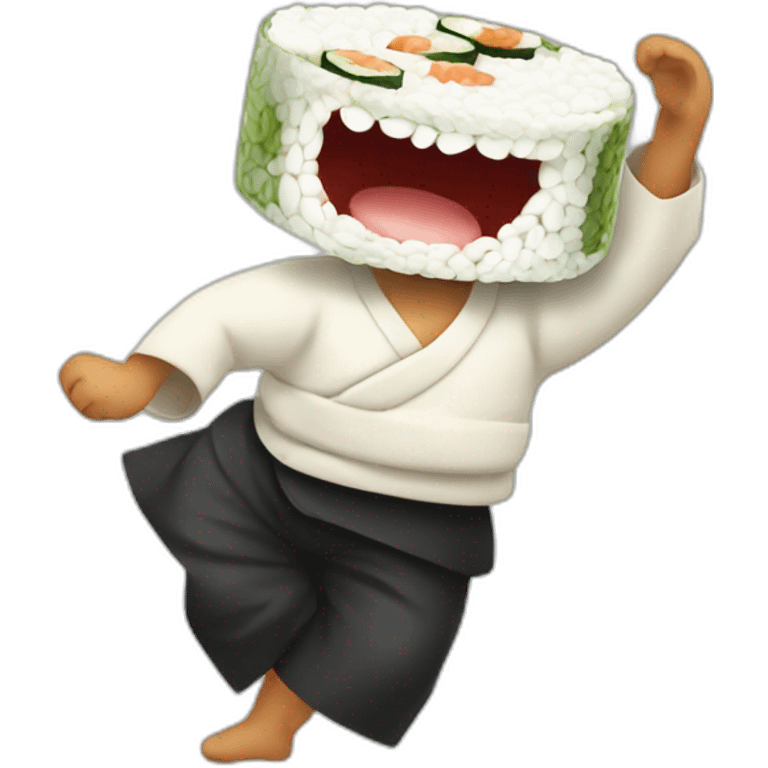 Dancing sushi emoji