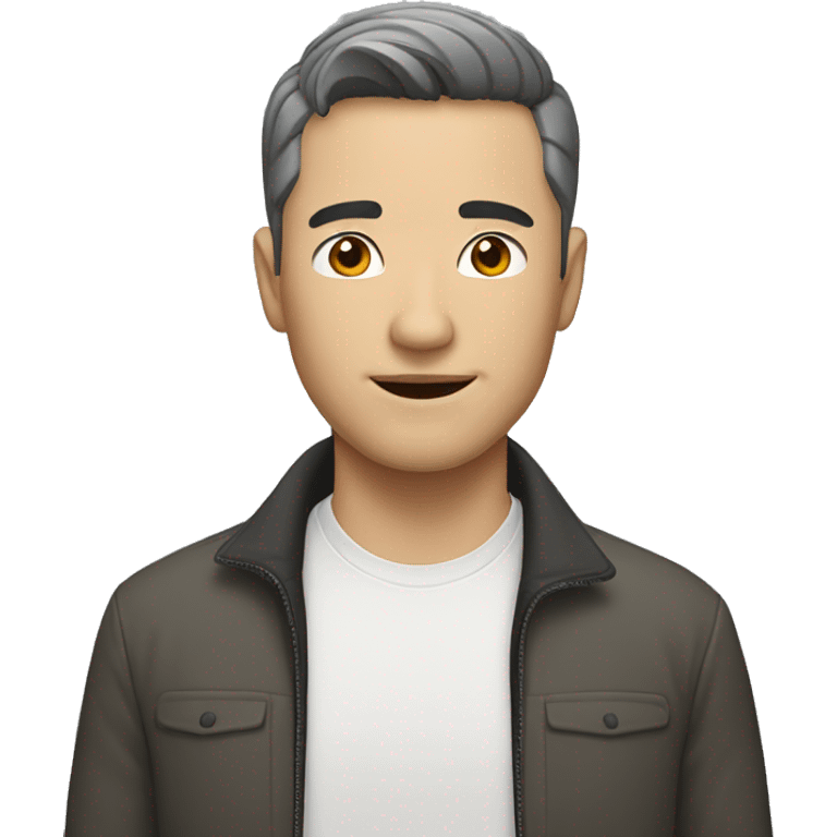 white man, a little bit asian emoji