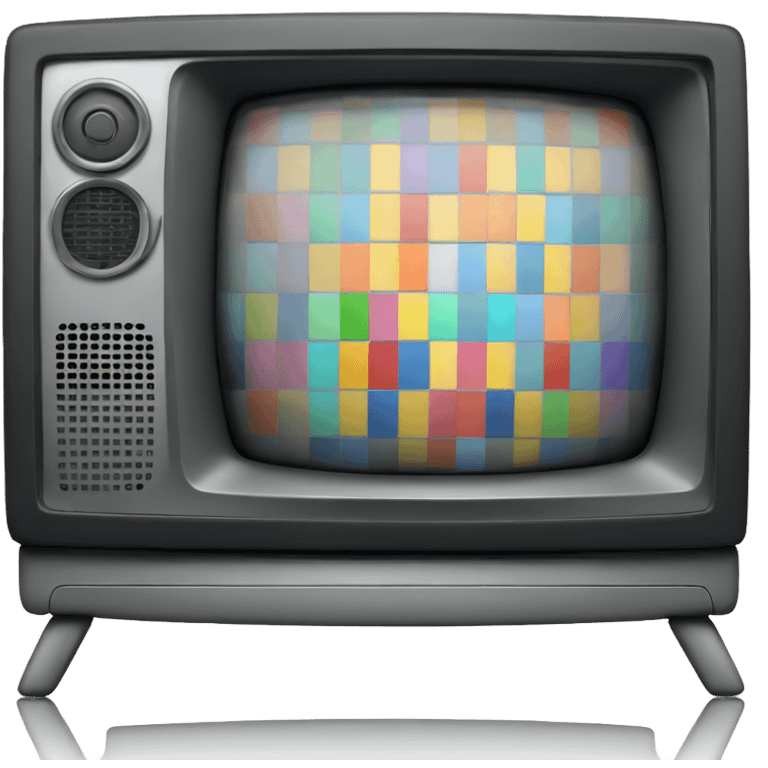 Television with vertical colors bars emoji