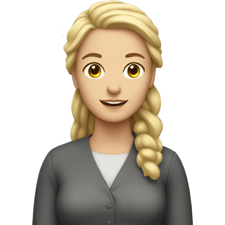 A white woman emoji