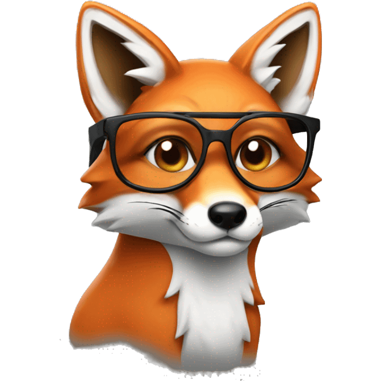 Fox with glasses emoji