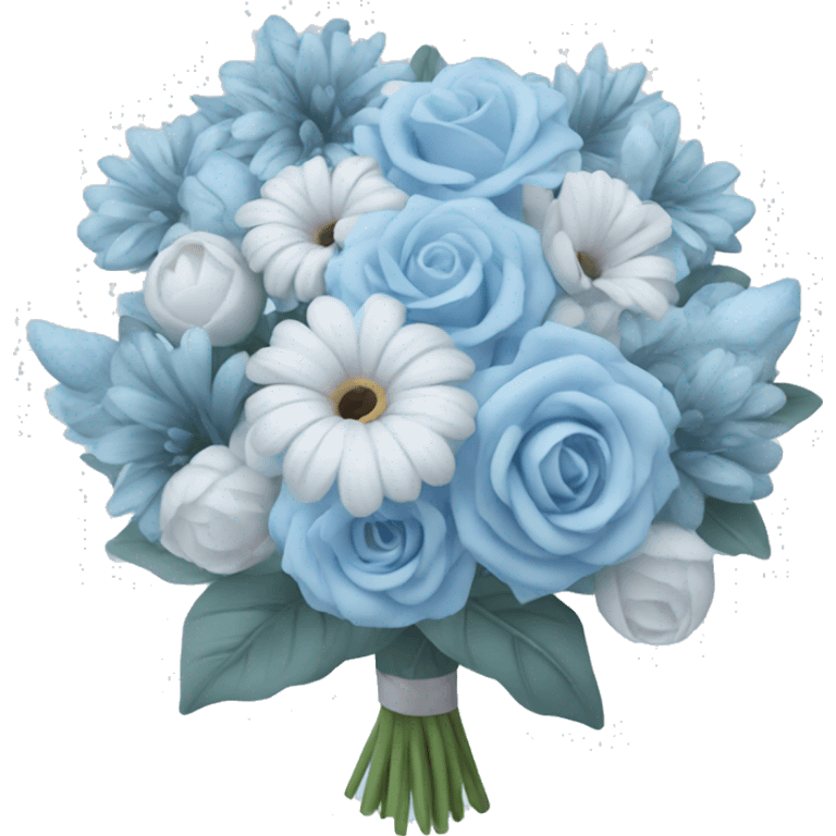 Pastel blue bouquet  emoji