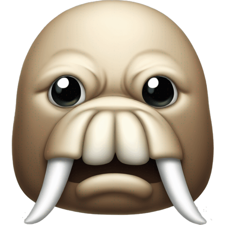 Angry walrus with big tusks emoji