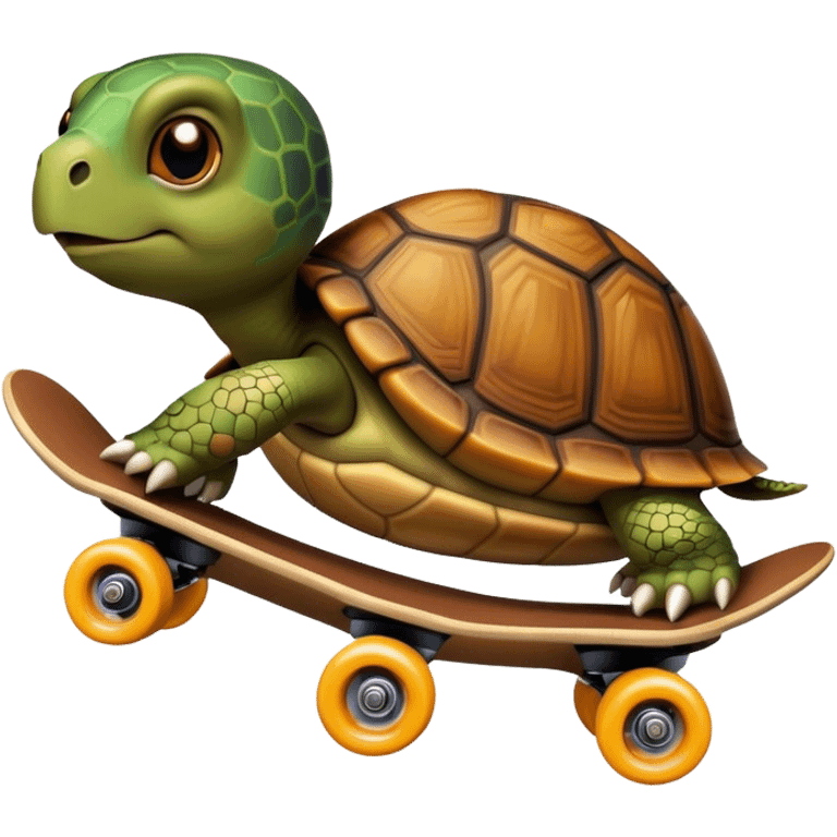 turtle skateboarding  emoji