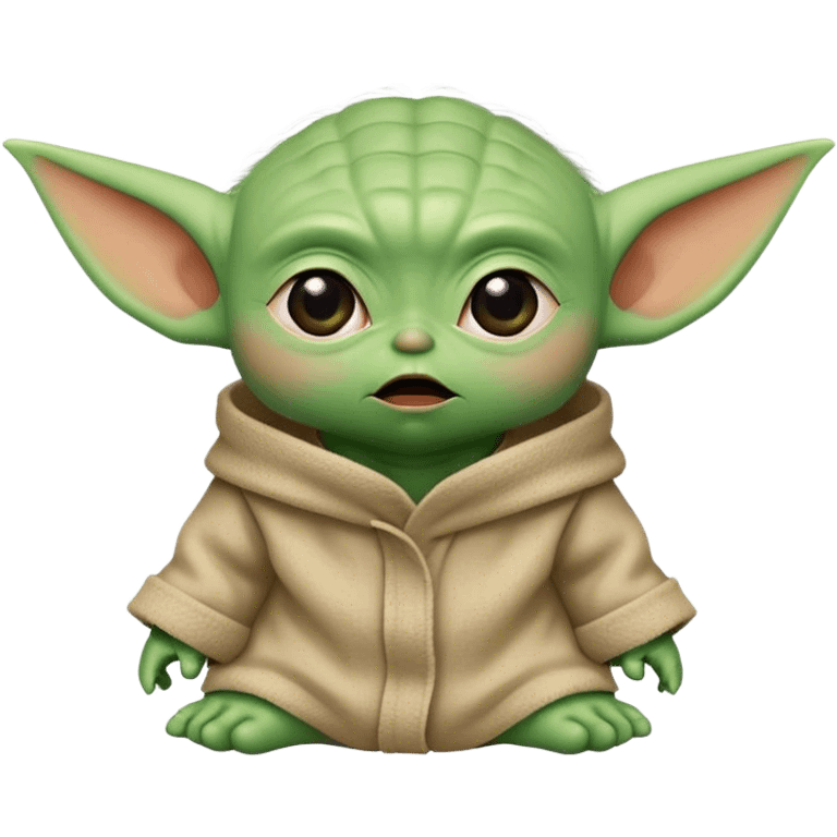 baby yoda shocked face emoji