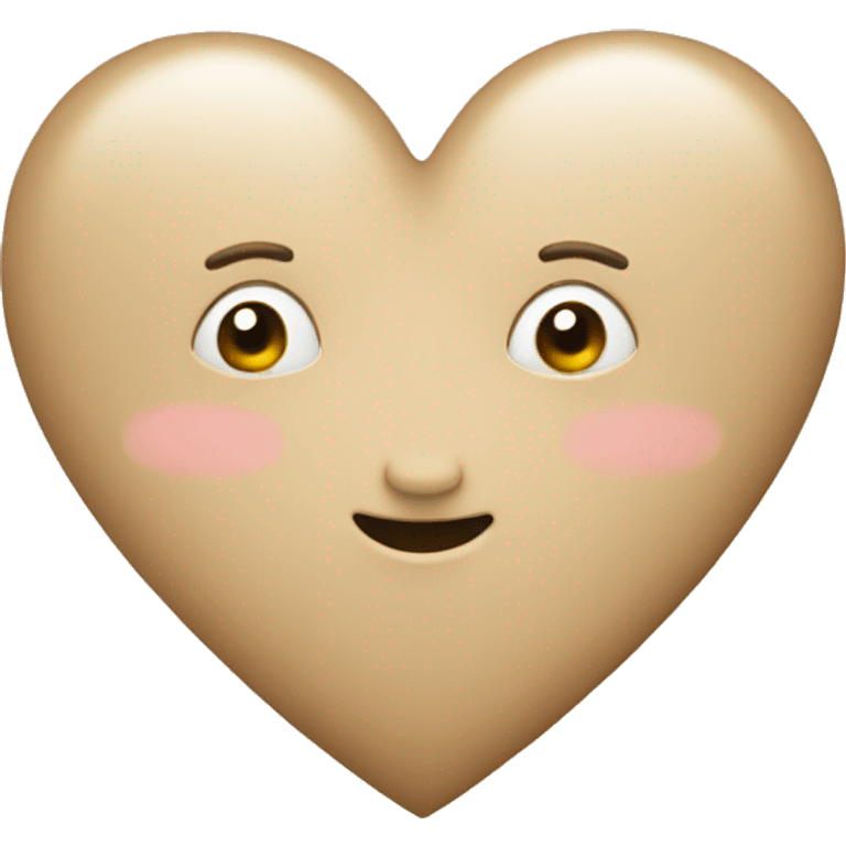 Beige heart  emoji