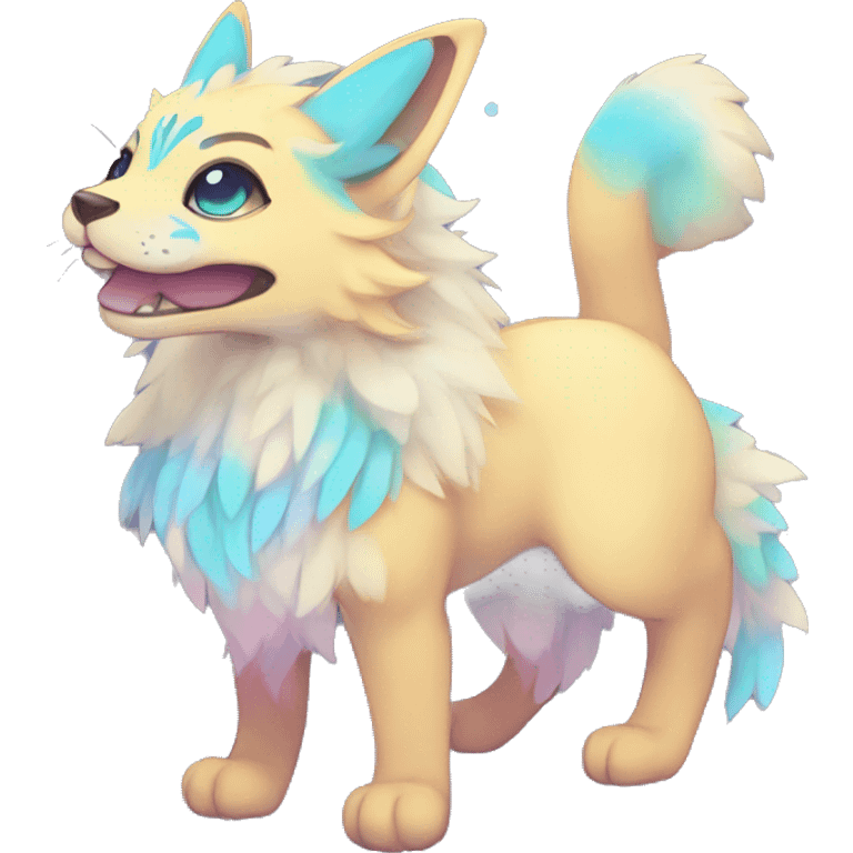 Kawaii bright fantasy ethereal anthro fursona Fakemon emoji