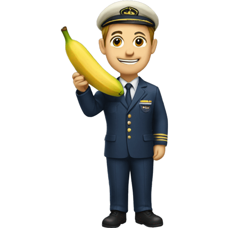 pilot holding a banana emoji